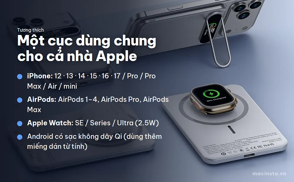 Tương thích iPhone AirPods Apple Watch