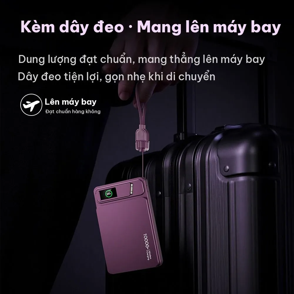 Pin sạc từ tính 5000mAh C1 màu tím